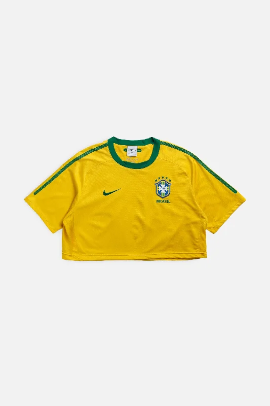 Rework Crop Brazil Soccer Jersey - XL