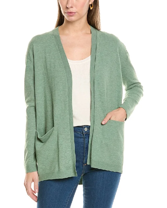 Lafayette 148 New York Open Front Wool Cardigan