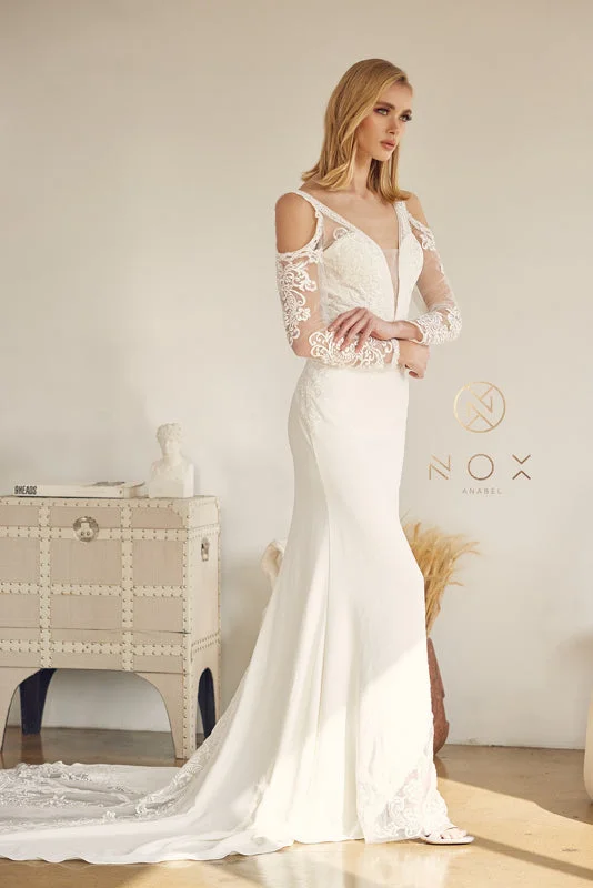 Nox Anabel Bridal's Enchanting Lace and Embroidery Gown: A Bridal Masterpiece