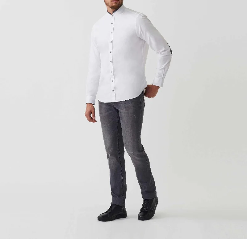 Chemise casual blanc-gris "Abel"