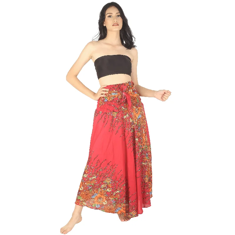 Floral Royal Women's Bohemian Skirt in Pink SK0033 020010 04