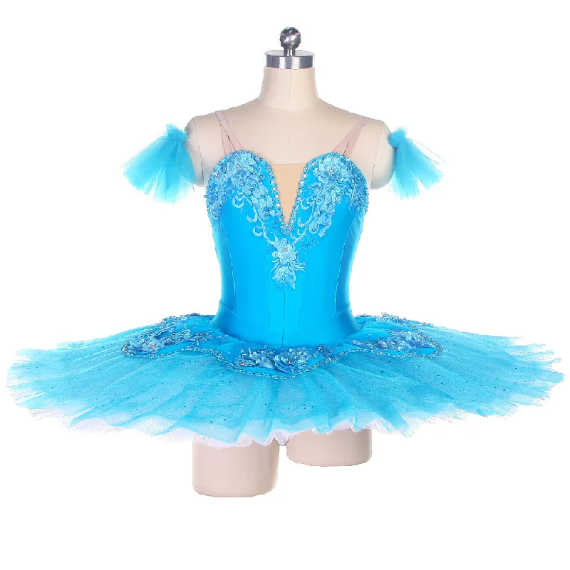 #TT489 New! Pre-Professional Ballet Tutu -Blue Spandex Bodice