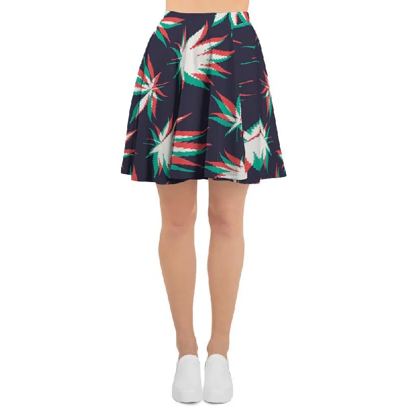 Reggae Leaf Psychedelic Women's Skirt