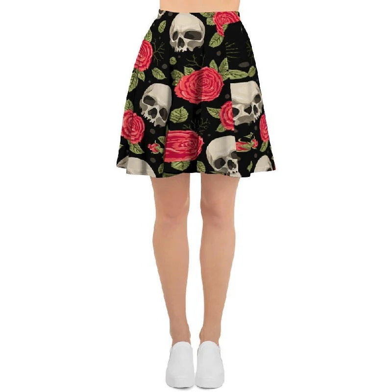 Rose Skull Women's Skirt