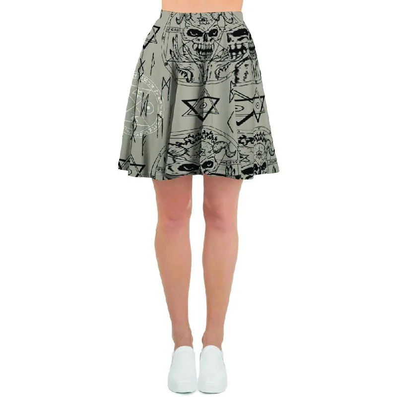 Satanic Devil Gothic Witch Women's Skirt