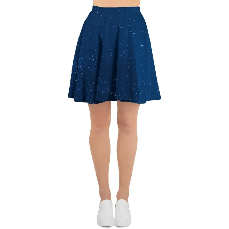 Space Blue Galaxy Women's Skirt