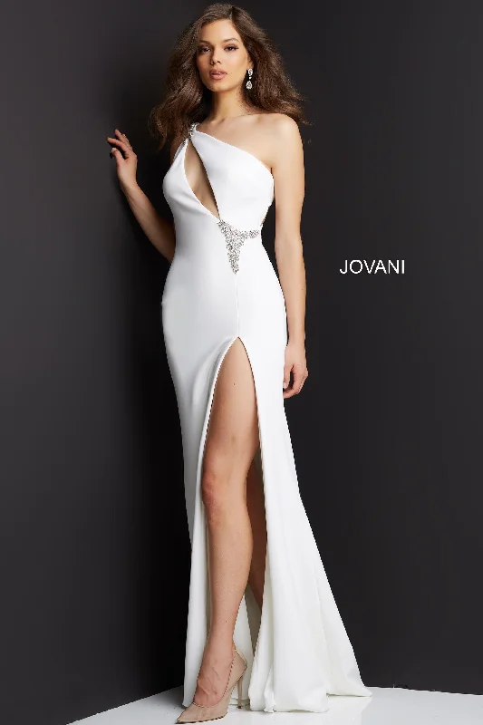 Jovani 07173 One Shoulder Long Formal Prom Dress