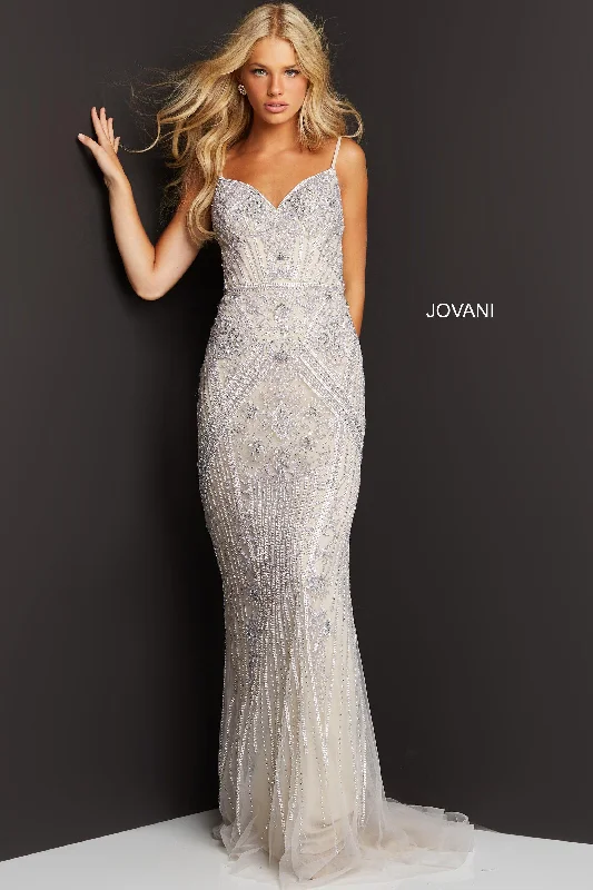 Jovani 06678 Spaghetti Strap Sexy Long Prom Dress