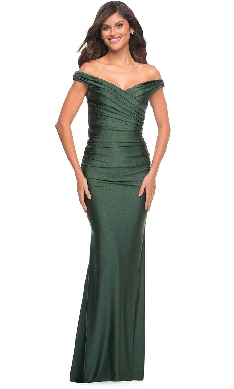 La Femme 30631SC - Ruched Off Shoulder Evening Gown