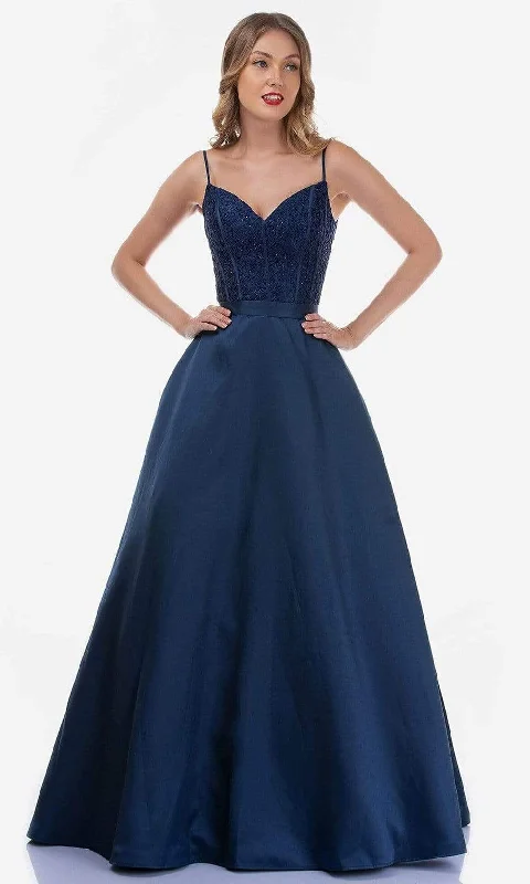 Nina Canacci - V-Neck Embroidered Lace Ballgown 2250