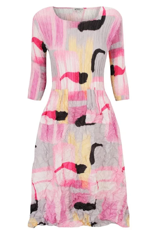 3/4 Sleeve Smash Pocket Dress | Flamingos