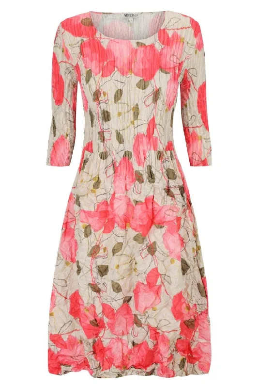 3/4 Sleeve Smash Pocket Dress | Wild Flowers