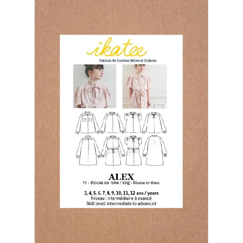 ALEX Blouse or Dress - Girl 3/12Y - Paper Sewing Pattern