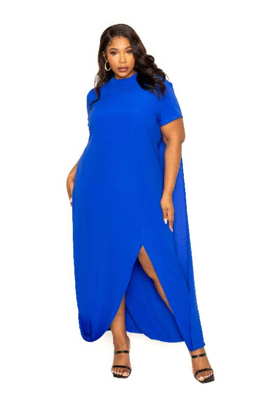 “Don’t Mock Me” Royal Cape Dress