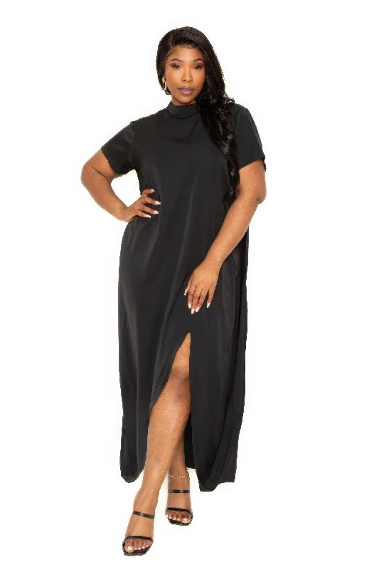 “Don’t Mock Me” Black Cape Dress