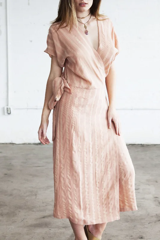 Blush Wrap Jade Dress