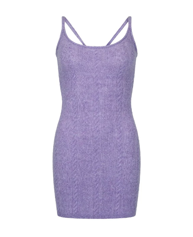 CABLE KNIT WOOL DRESS