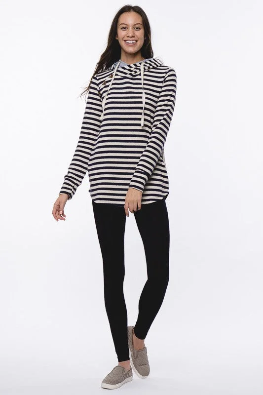 Clara Striped Terry Hoodie