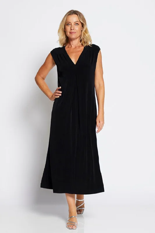 Divine Plunge Dress | Black