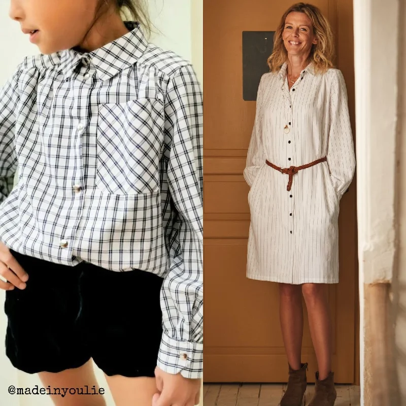 Duo ALEX Kids/Mum - Blouse or Dress - PDF Sewing Pattern