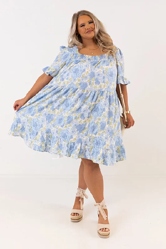 Flip The Page Floral Shift Dress Curves