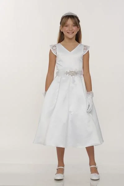 Gianna All Satin Dress with Belt   Sizes 6 to 16