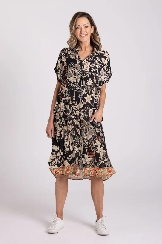 Grace Button Dress | Oriental Garden