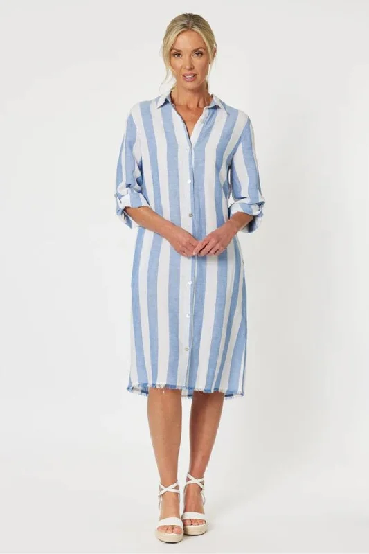 Hamptons Stripe Dress | Blue