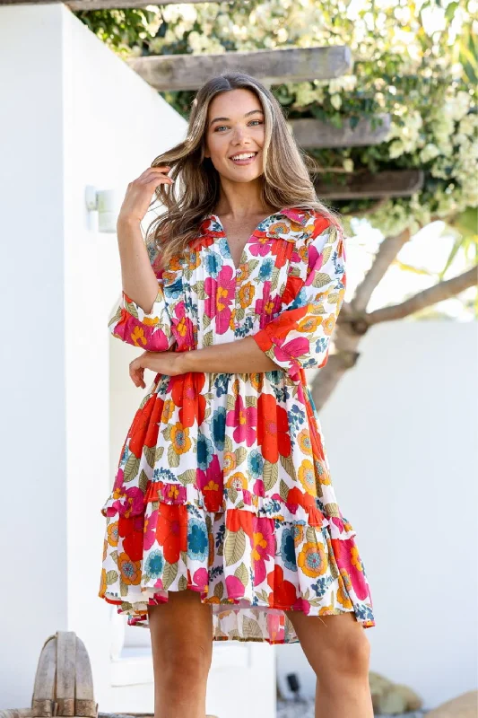 Jardin de Fleurs Ruffle Dress | Poppy Flower