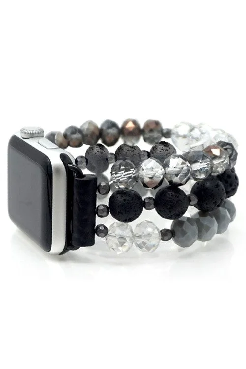 Jeweled Apple Watch Band in Black