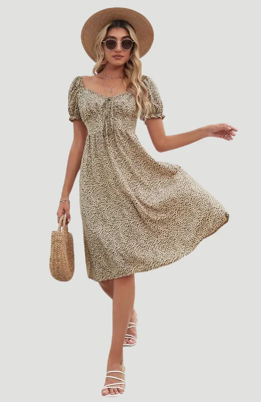 Levi Beige Dress - KUCAH