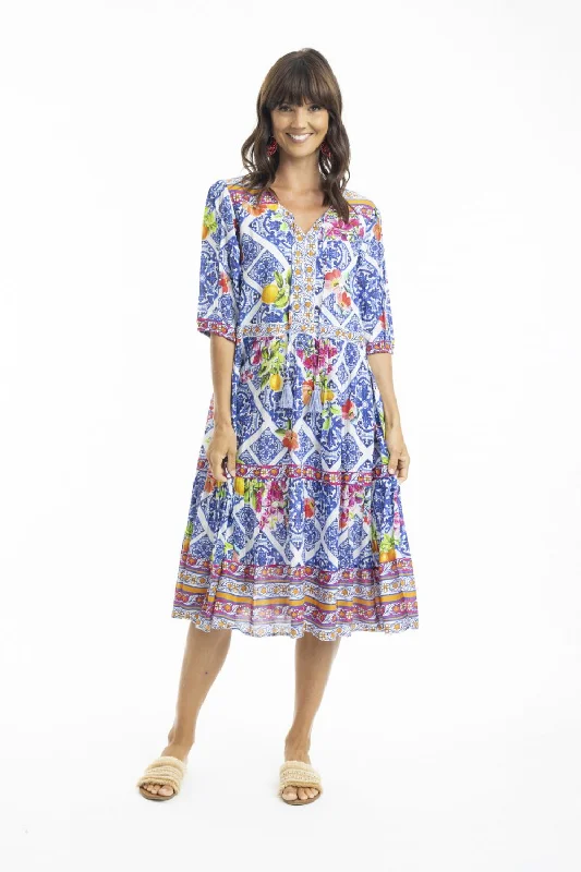 Lilah Boho Dress | Amalfi Blue