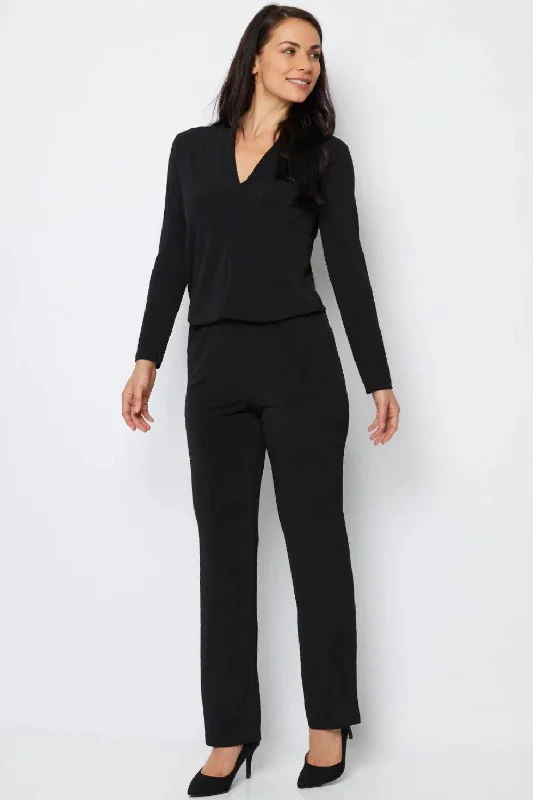 Linear Full Length Slim Pant | Black