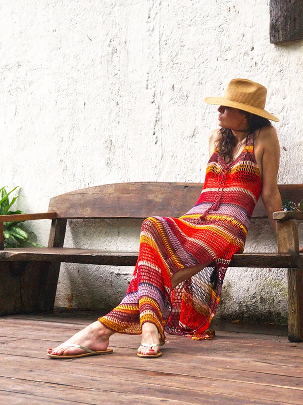 Marsala Stripe Dress