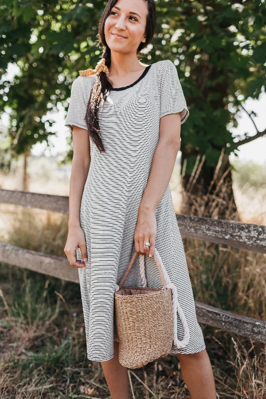 Maya Striped Tee Dress