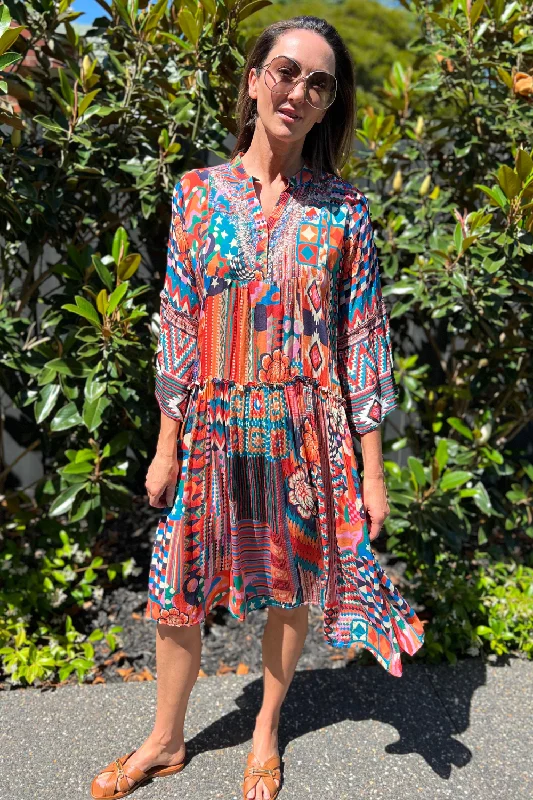 Paige Frill Dress | Moroccan