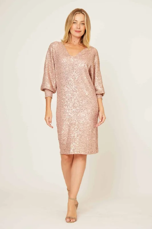 Phoebe Bling Dress | Champagne