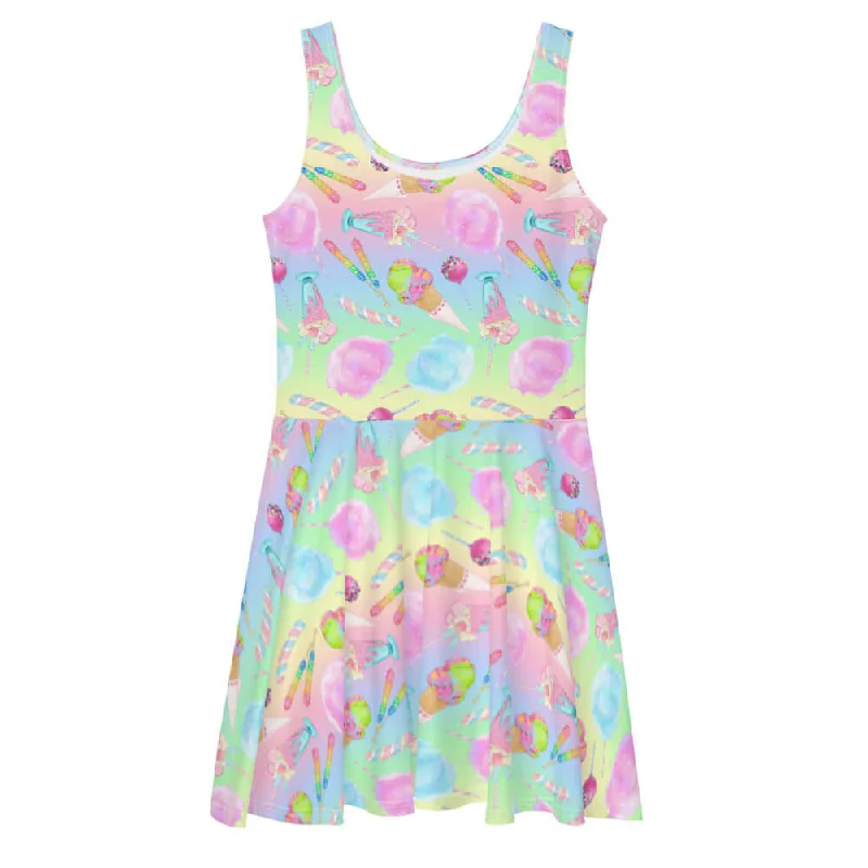 Rainbow Candy Skater Dress