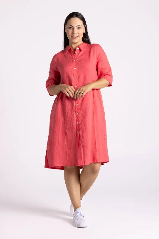 Sandy Button Dress | Melon