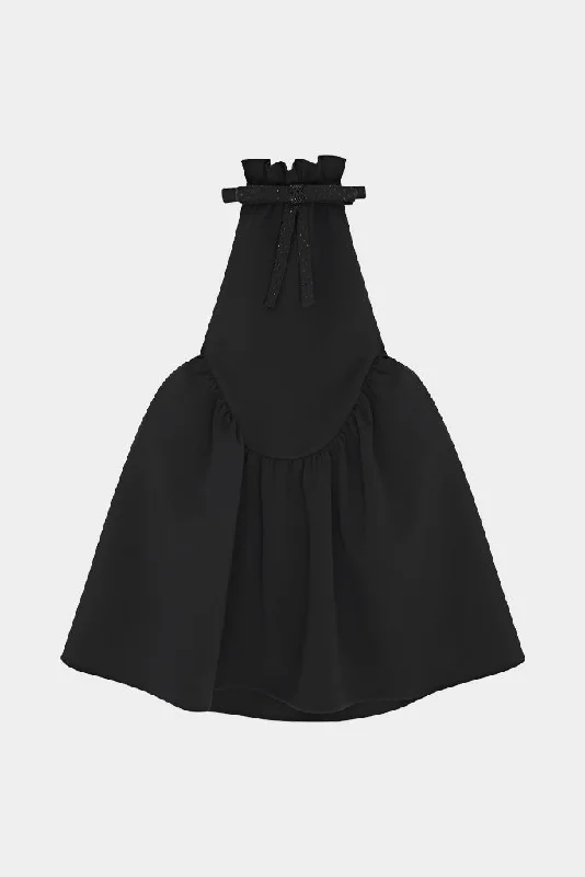 SHUSHU Tong - Halterneck Puff Dress - Black