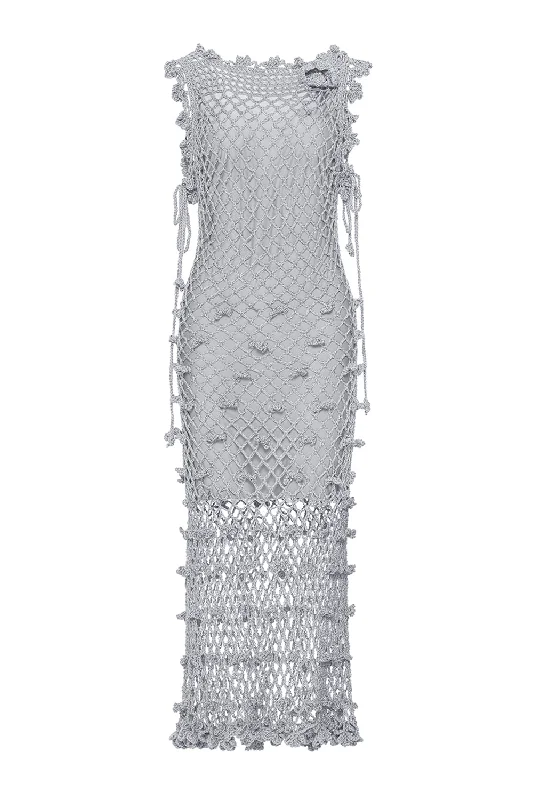 Sofia Silver Handmade Crochet Dress