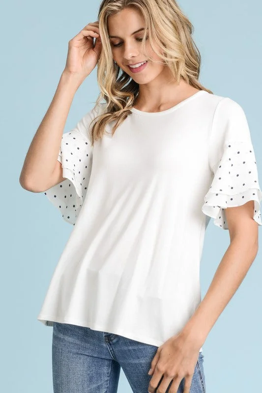 Taliah Polka Dot Loose Tee