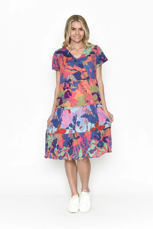 Thalia Tiered Dress | Tropical Sea