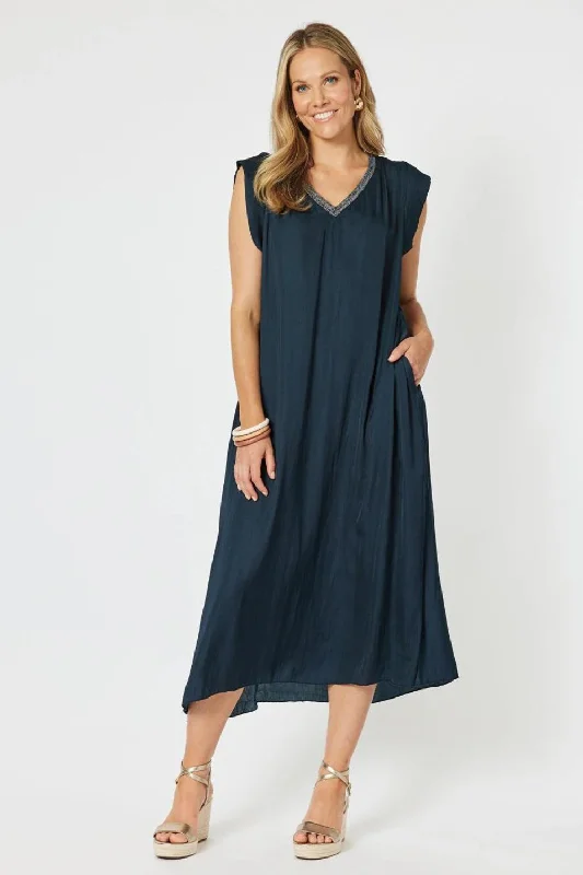 Traveller Luxe Dress | Navy