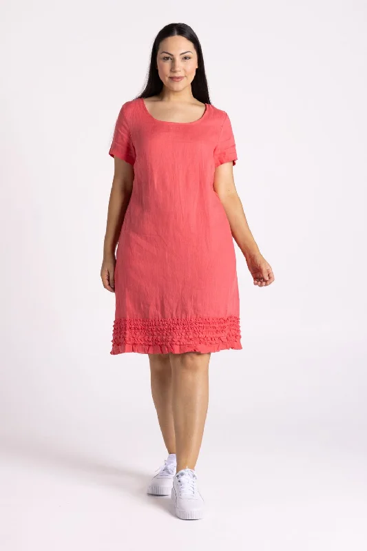 Vanessa Ruffle Hem Dress | Melon