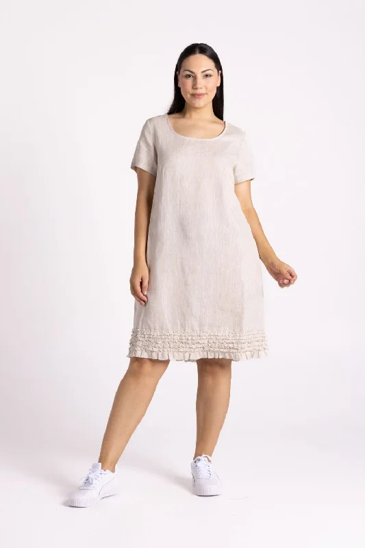 Vanessa Ruffle Hem Dress | Natural