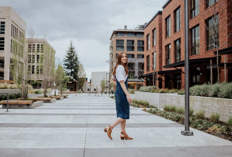 West Livin' Open Heel Bootie in Tan