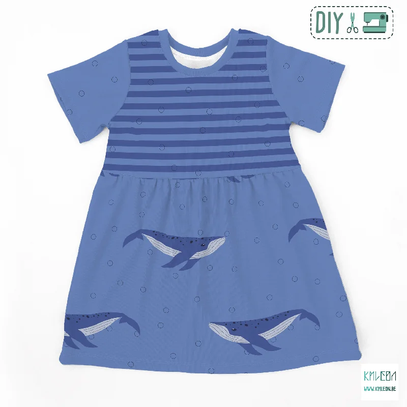 Whales cut and sew dress