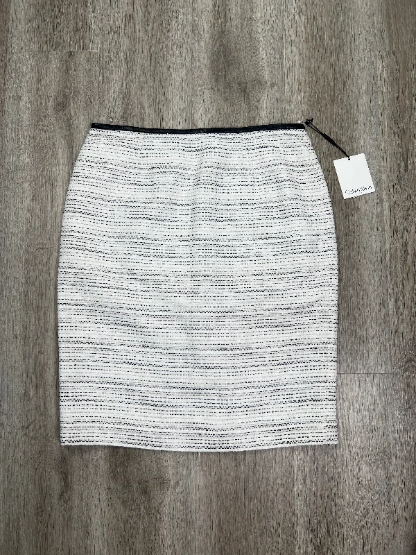 Skirt Mini & Short By Calvin Klein In Black & White, Size: M