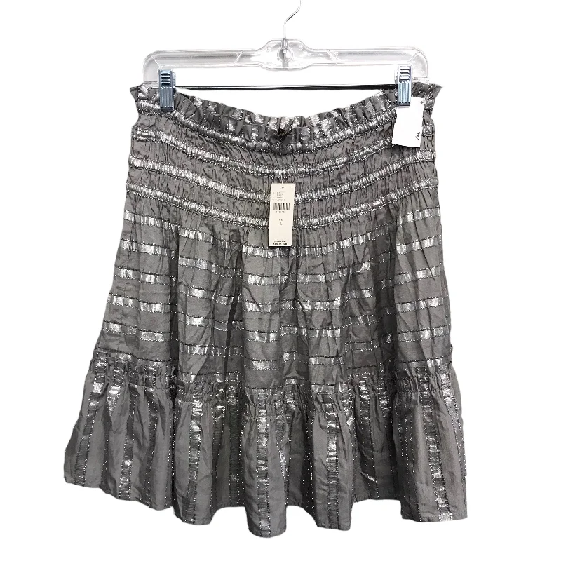 Skirt Mini & Short By Current Air In Silver, Size:L